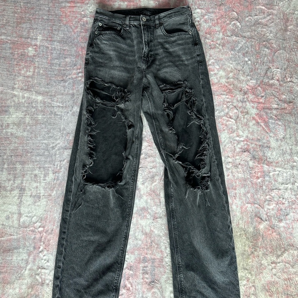 American Eagle Outfitters Black relaxed fit baggy jeans